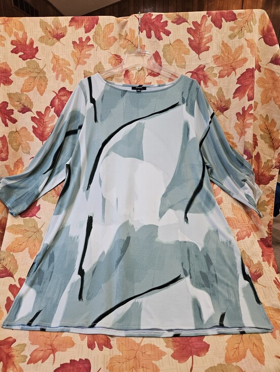 Tops - Alfani Elements XXL Abstract Watercolor Paint Splash Tunic Blouse